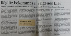 Mitteldeutsche Zeitung 25.03.2007
