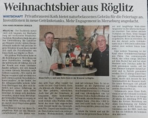 Mitteldeutsche Zeitung 13.12.2009